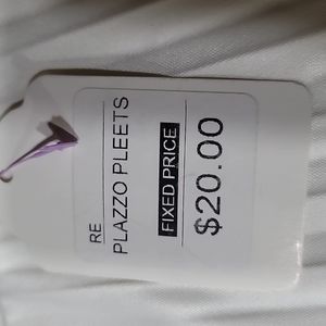 Plazzo Pleets Pants White